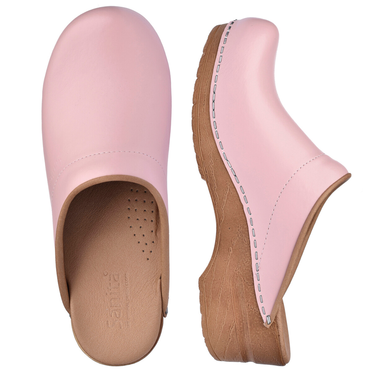 pink sanita clogs