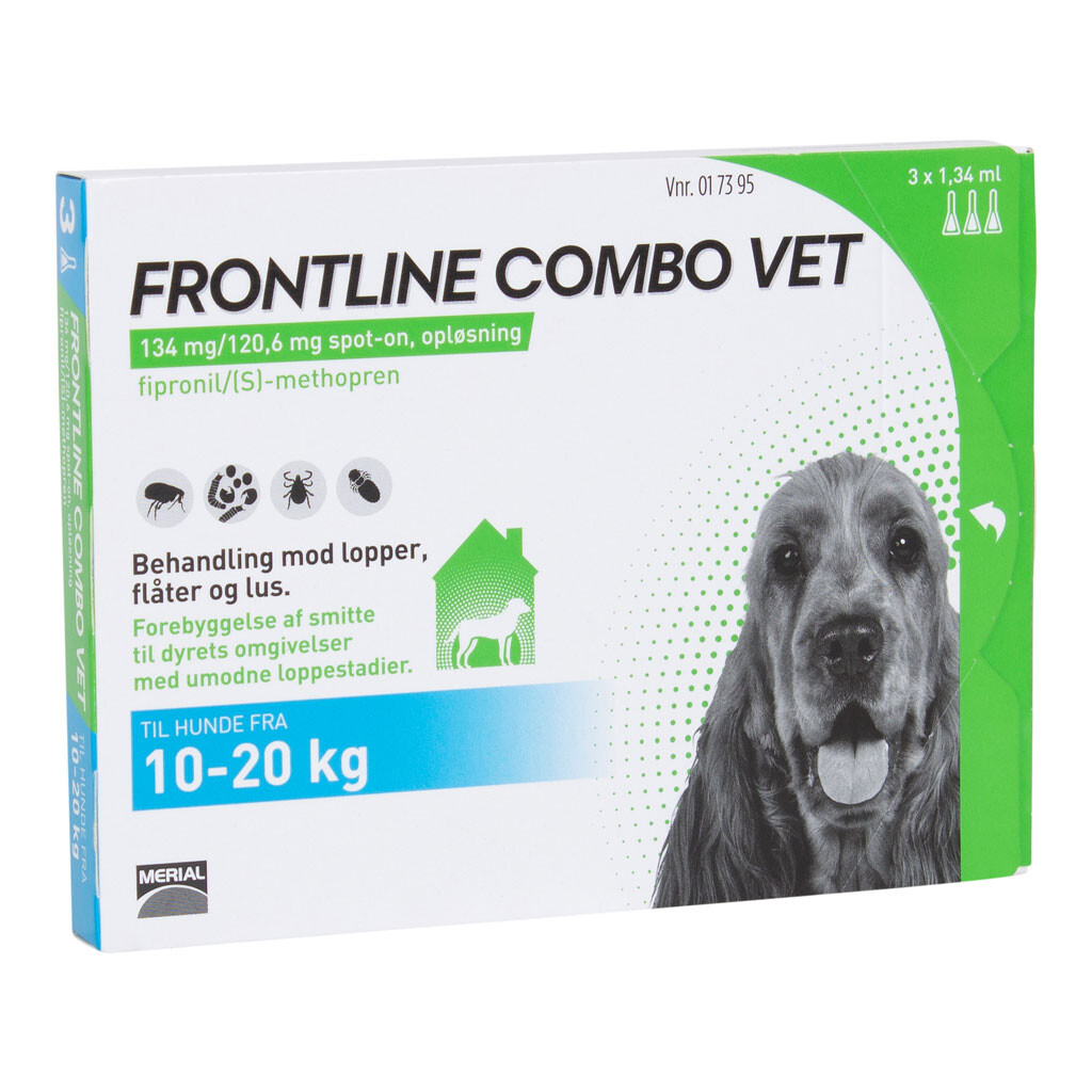 Frontline Combo Hund Medium 3 x 1,34 ml Loppemiddel til din hund