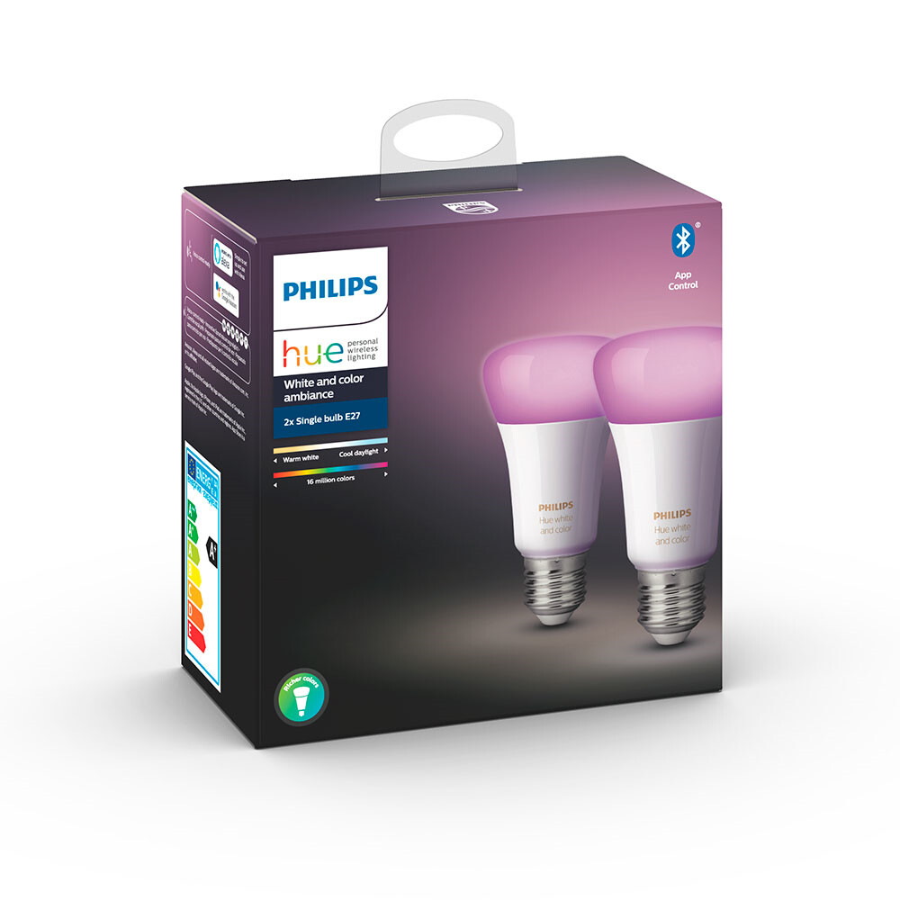 Herhaald Samenwerken met Moderniseren Philips Hue White/Color 9W Bluetooth E27 Bulb 2 pcs. - Philips Hue - Buy  online