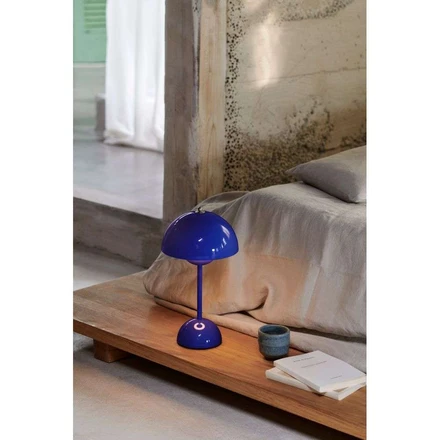 Flowerpot VP9 Portable Table Lamp Cobalt Blue - u0026Tradition - Buy online