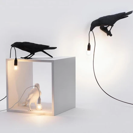 amateur Ongehoorzaamheid achter Bird Lamp Playing Table Lamp Outdoor Black - Seletti - Buy online