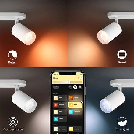 Philips Hue White & Color Ambiance Fugato Bluetooth 4 Spots au meilleur  prix sur