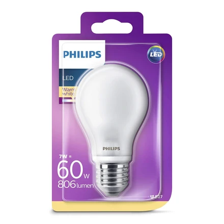 Pacchetto 3 Lampadina LED Philips E27 A60 7W 806Lm 4000K [PH-929001323593]