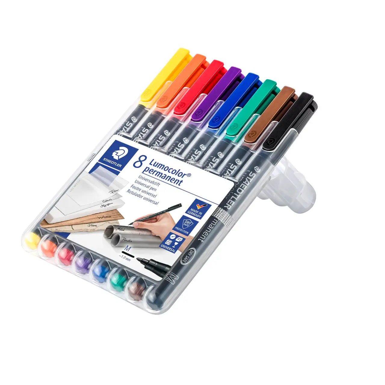 Staedtler 318-3 Lumocolor Universal Permanent Fine Pens - Blue, Pack of 10, Box of 10 (318-3 VE)