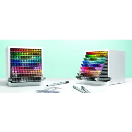 Tombow ABT Dual Brush Pen Marker Desktop Organizer with 107 colors + blender