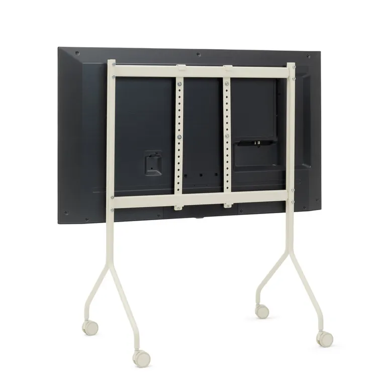 Pedestal Moon Rollin' TV stand, chrome