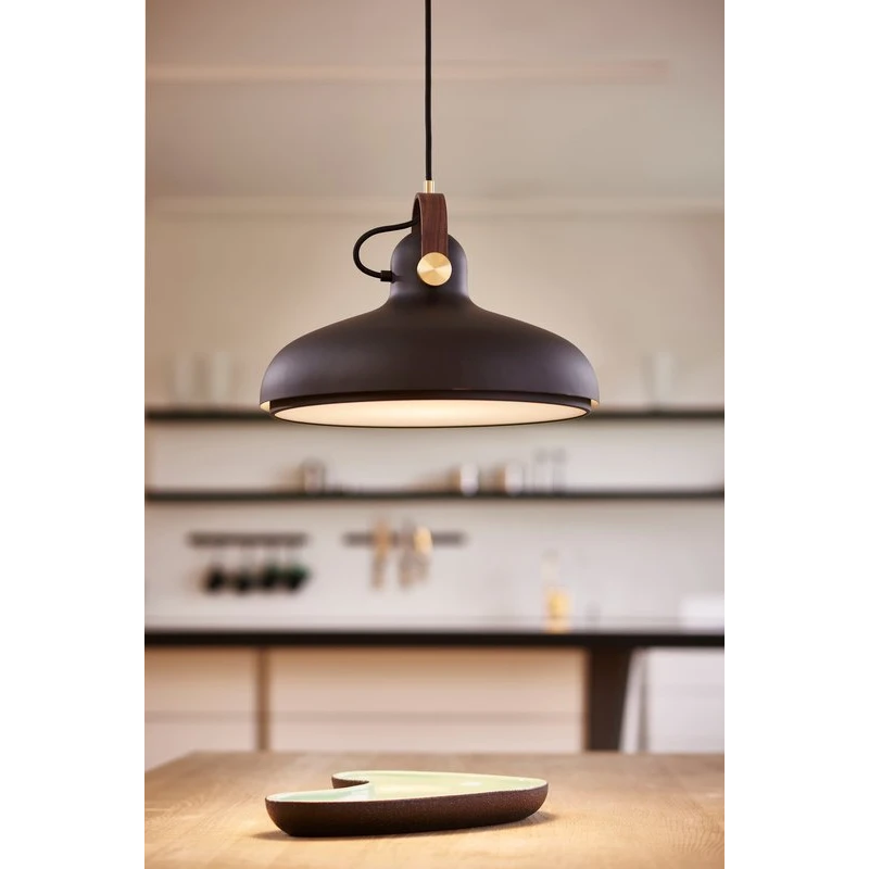 Carronade grande lampe de table trépied en aluminium noir: Le