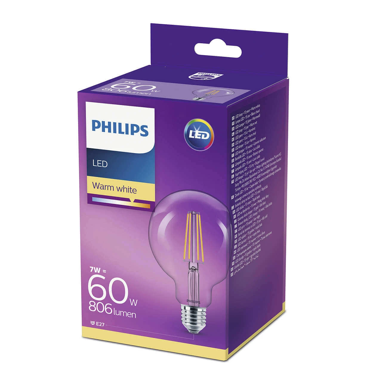 Goederen vertalen vijver Bulb LED 7W (806lm) Filament Globe Ø93 E27 - Philips - Buy online
