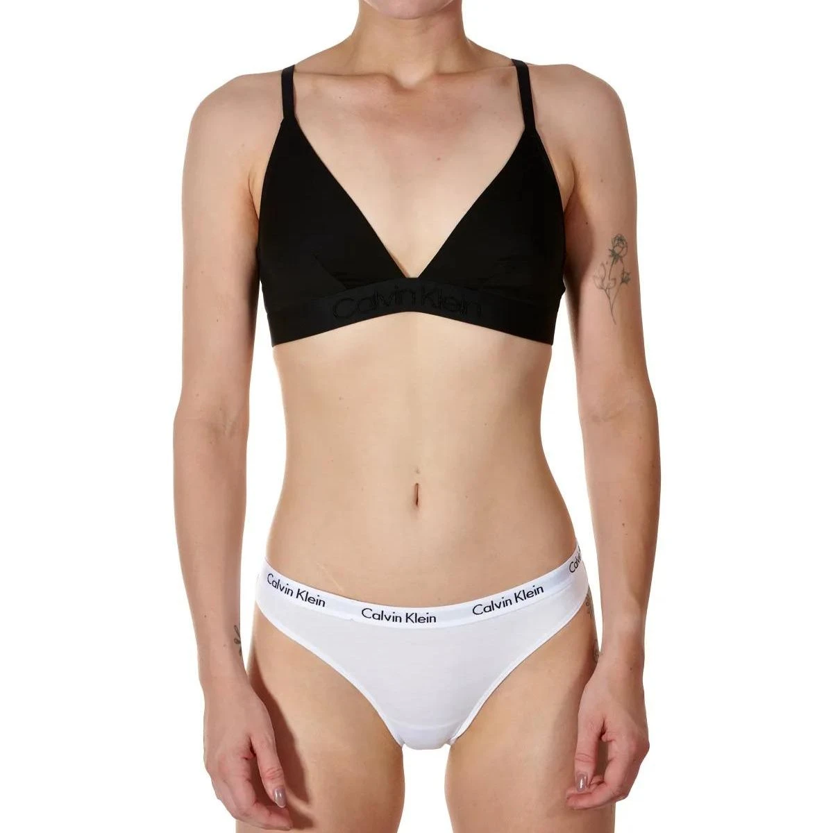 Calvin Klein Underwear UNLINED - Triangle bra - black/nude