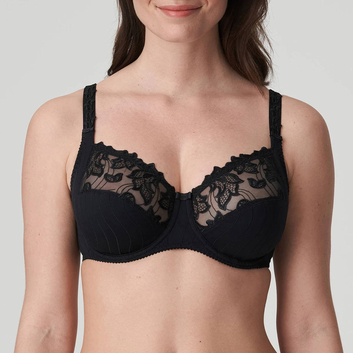 Womens Lingerie Champs Elysees Full Coverage Unlined Lace Bra Dark
