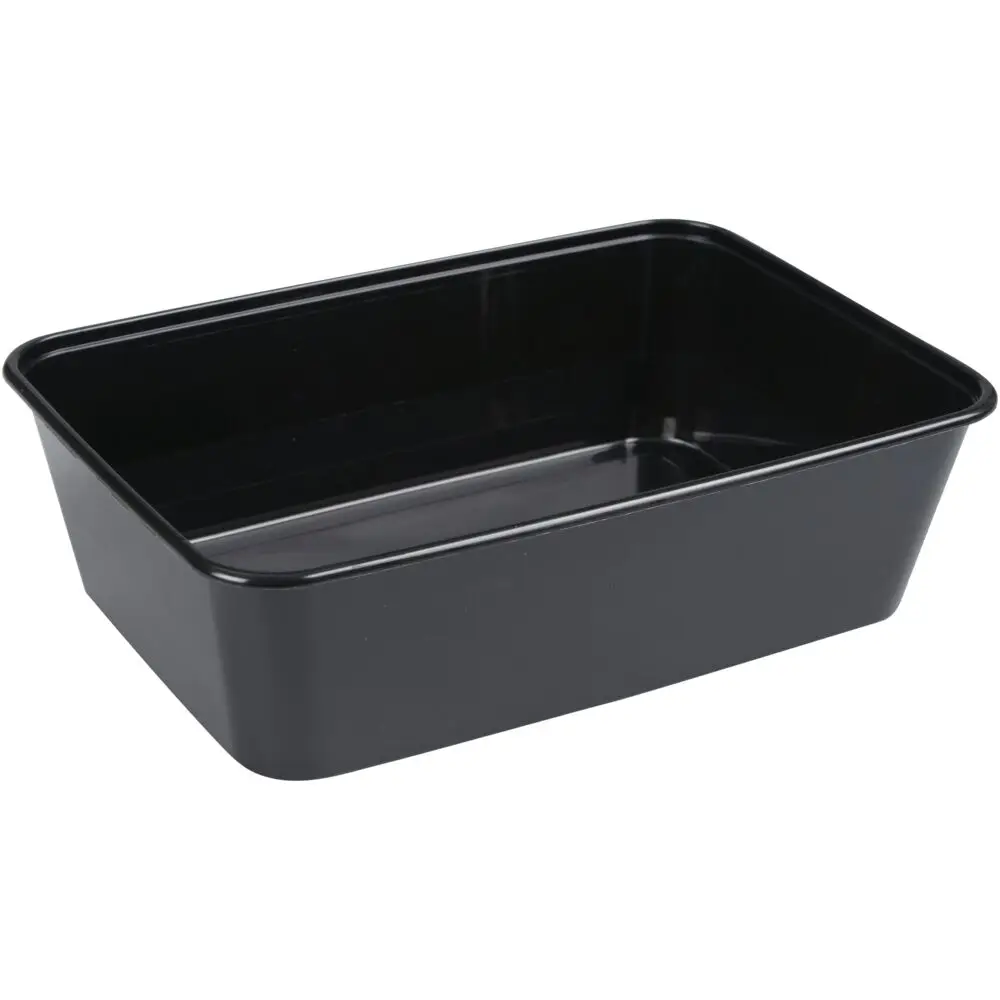 Plastbakke, 17,5x11,9x5,2cm, 650 Ml, Sort, PP - 500 Stk - Køb Billigt ...