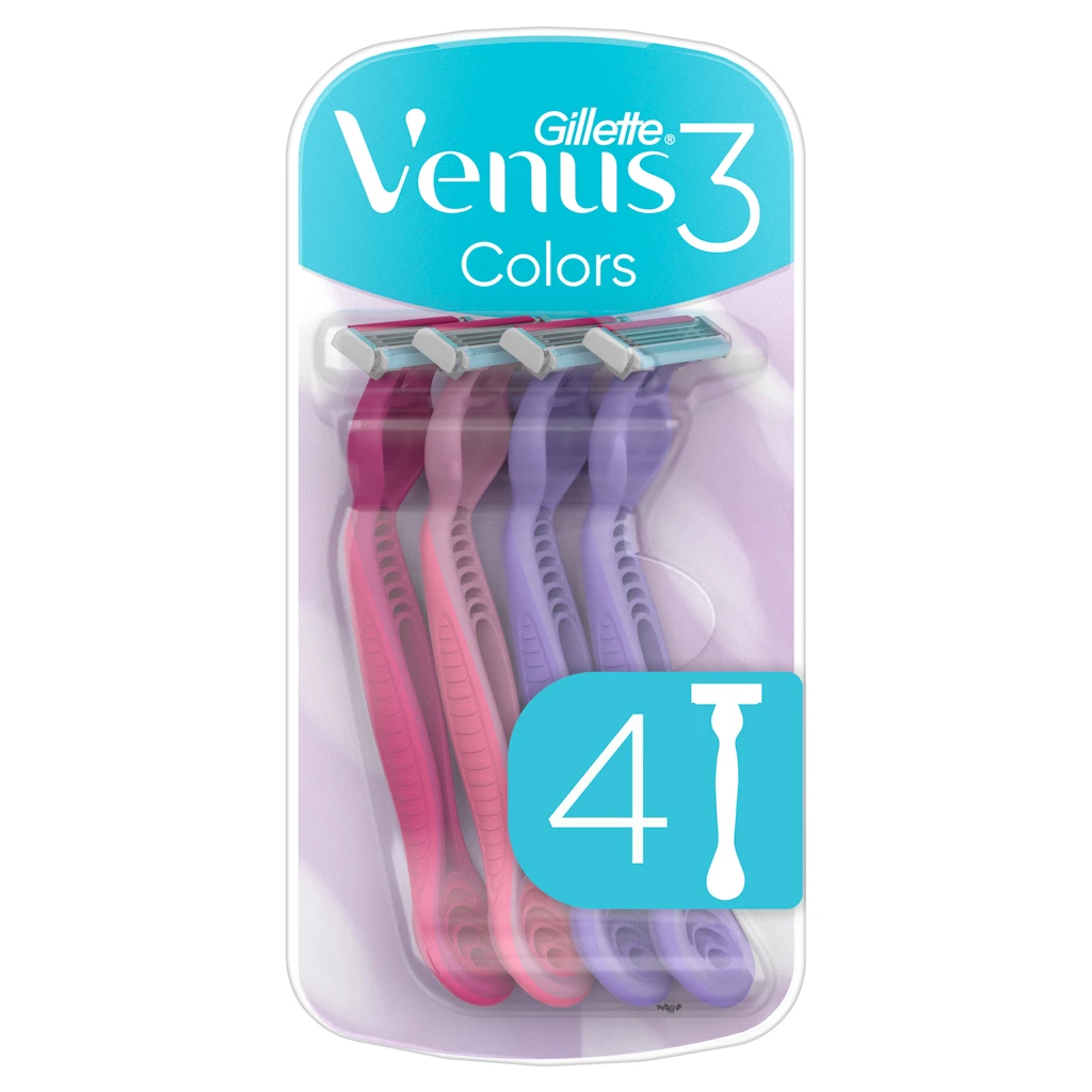 Gillette Venus 3 Colors, 4 stk