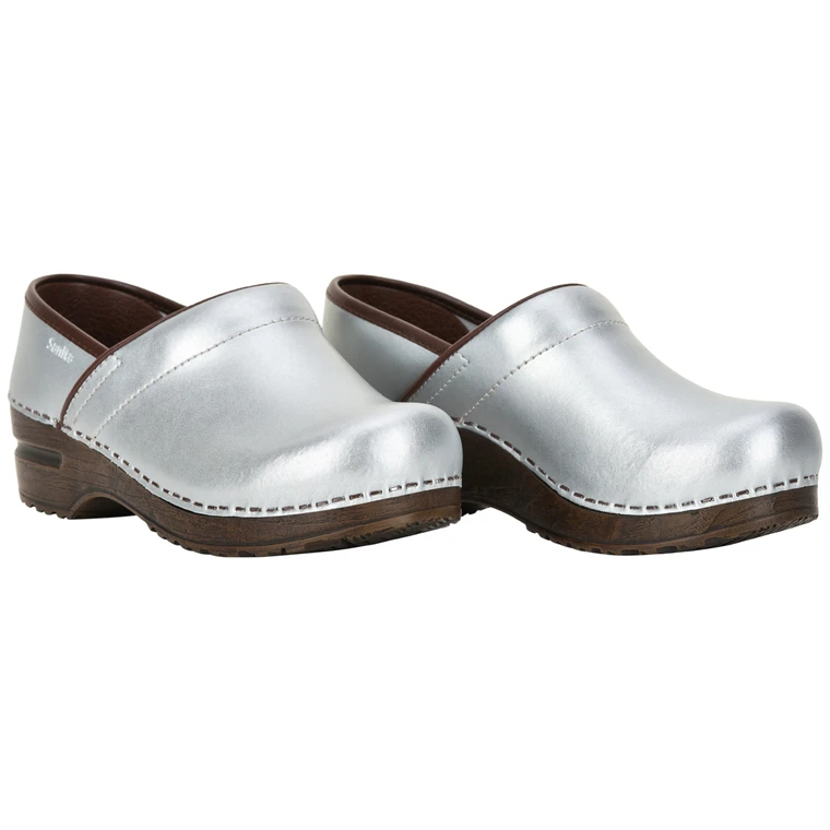 Silver cheap clogs womens