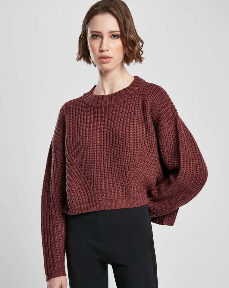 Urban Classics Jersey Sweater Long Woman Ladies Long Wideneck Sweater