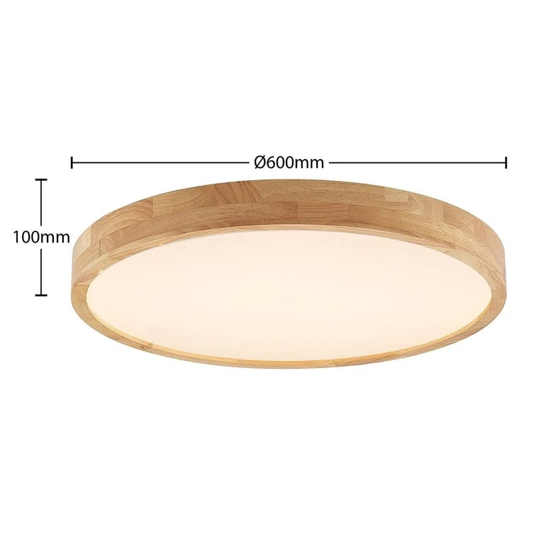 Lanira LED Ceiling Lamp Ø60 Wood - Lindby - Buy online