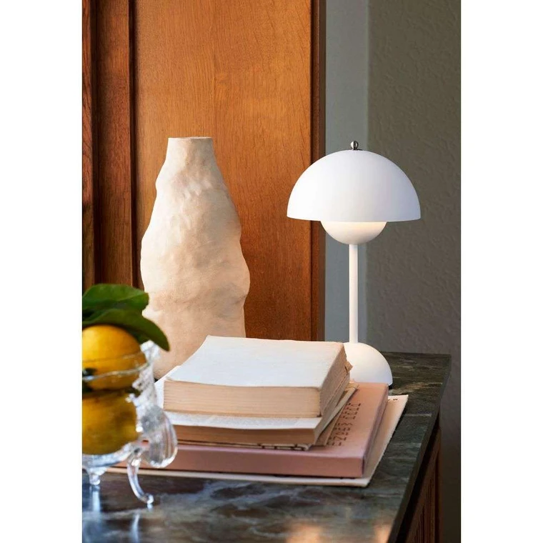 Flowerpot VP9 Portable Table Lamp Matt White - &Tradition - Buy online