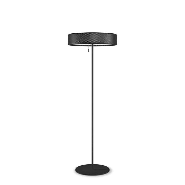 Black adjustable shop floor lamp