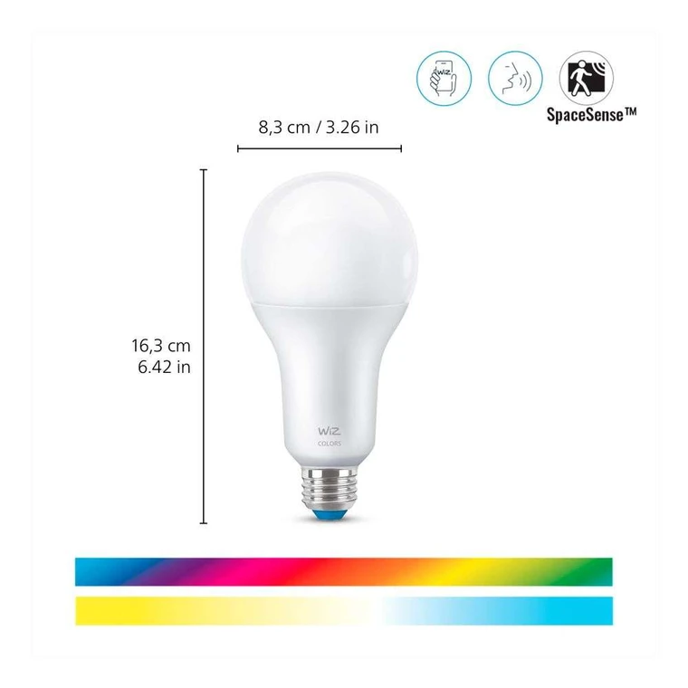 Bulb Smart Color 18,5W 2452lm 2200-6500K RGB E27 - WiZ