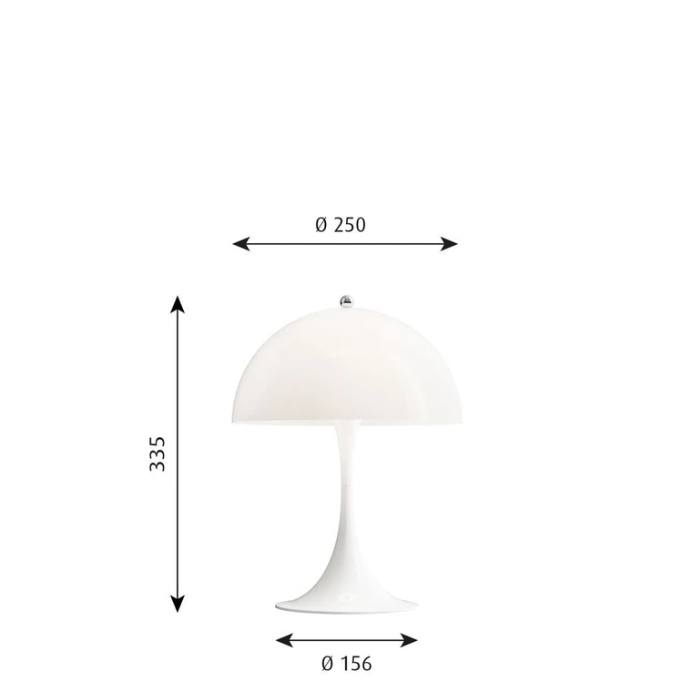 Louis Poulsen - Panthella 250 Table Lamp Grey/Opal