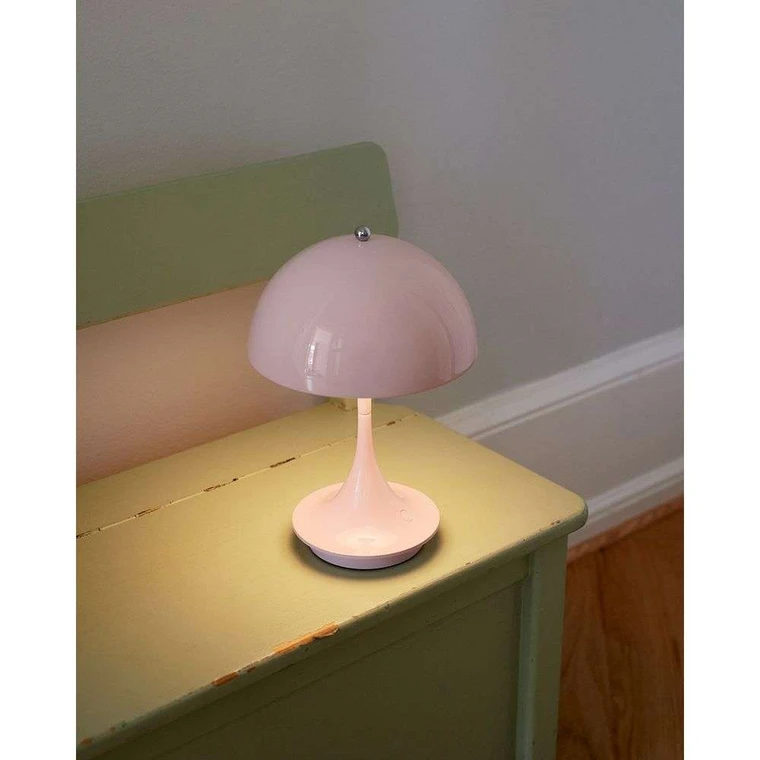 Panthella Portable Metal Table Lamp by Louis Poulsen for sale at Pamono