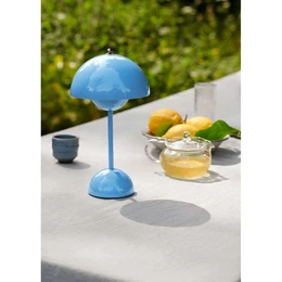 Flowerpot VP9 Portable Table Lamp Swim Blue - &Tradition - Buy online