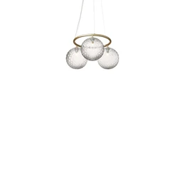 Miira 3 Circular Chandelier Brass/Optic Clear - Nuura - Buy online