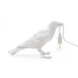 White Standing Lampe décorative en résine Lucky Bird veilleuse de