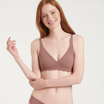 LINGERIE • SLOGGI ZERO MICROFIBRE 2.0 SOFT BRA, COCOA • Price €21.25