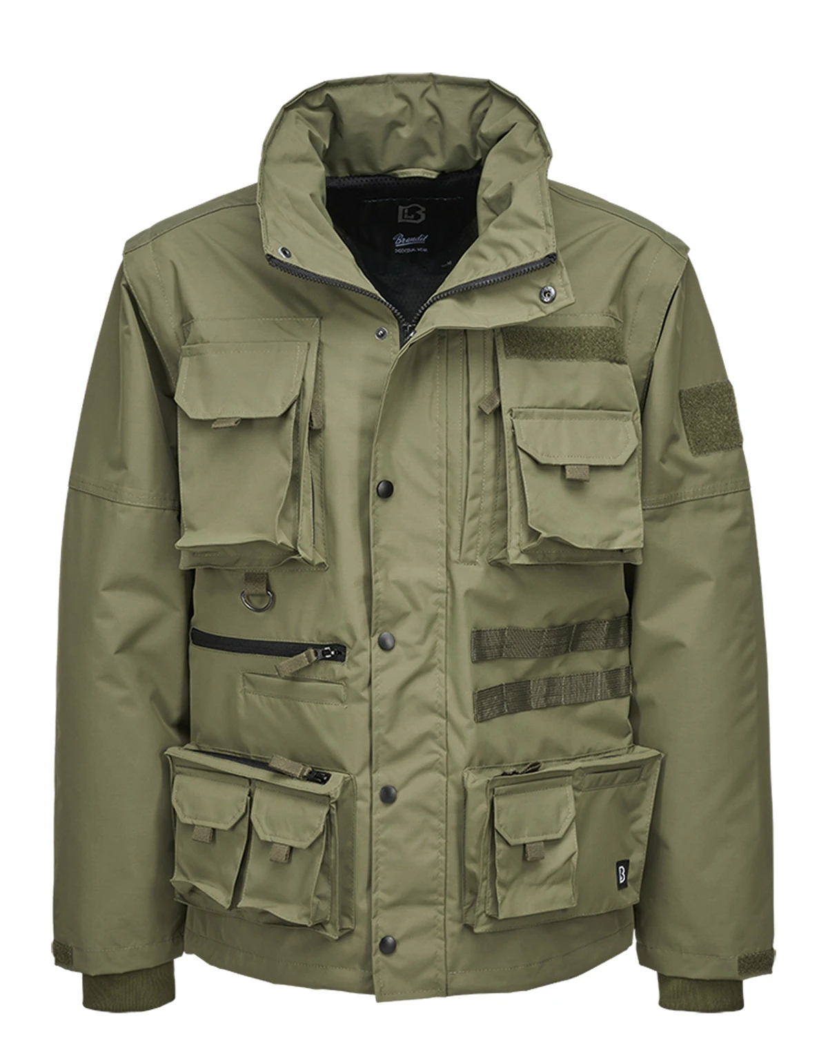 TGF Men's 9 Pockets Waterproof Rain Jacket Army Green Camo