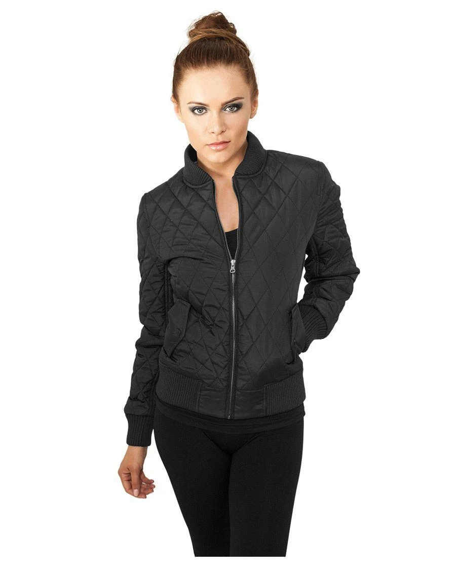 Buy Urban Classics Diamond Quilt Back Jacket Guarantee Money | ARMY Nylon | Women STAR 