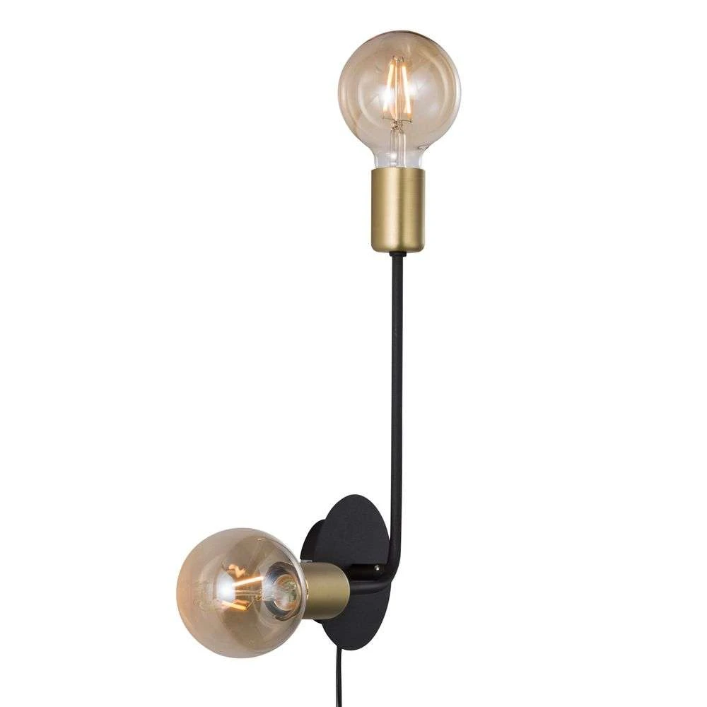 Josefine Wall Lamp Black/Brass Buy Nordlux online - 