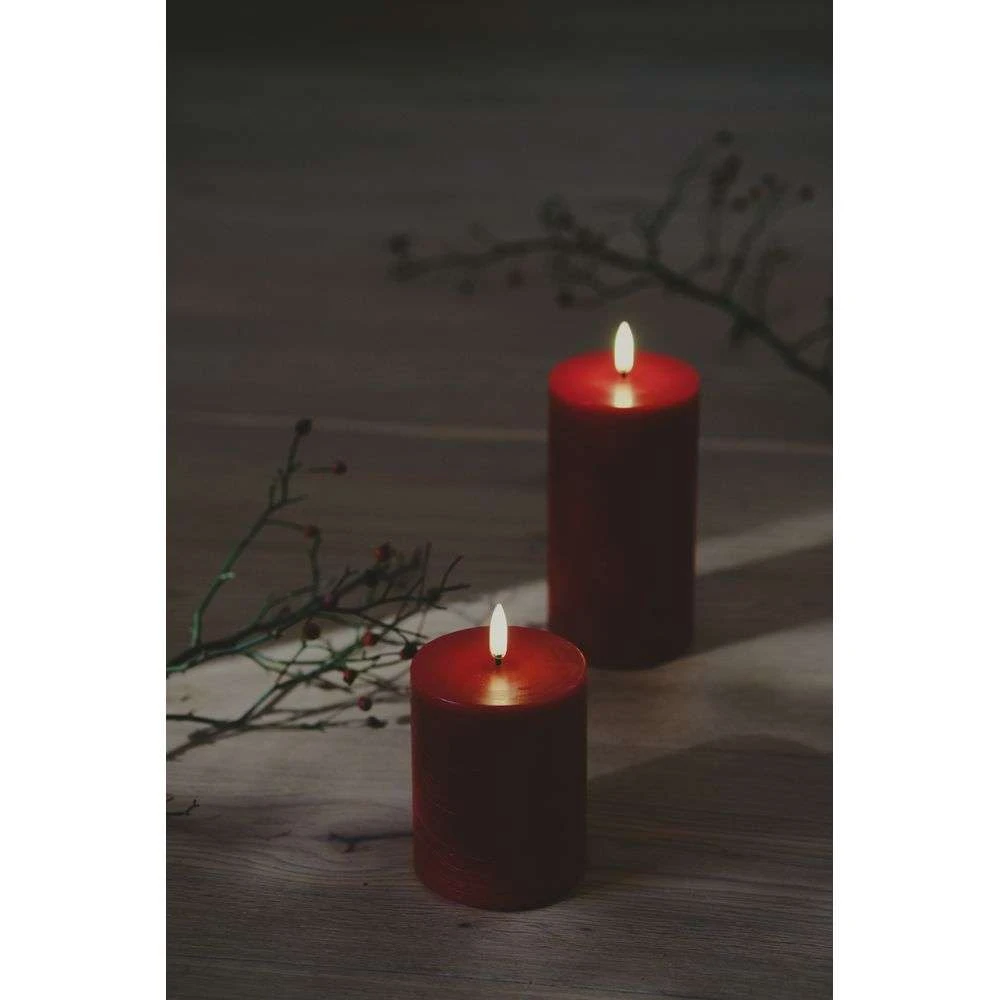 Candele candeline color rosso rubino 120mm/Ø21mm  6pz-92816-1028