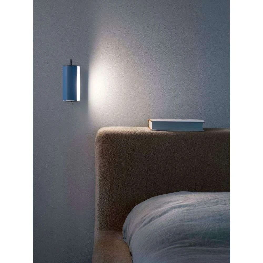 Applique Cylindrique Petite Wall Lamp Anthracite Grey/Light Blue - Nemo  Lighting - Buy online