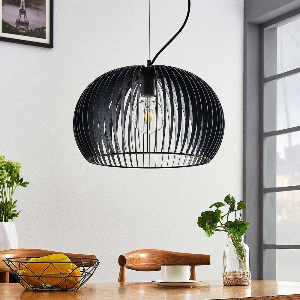 Black wire shop pendant lights