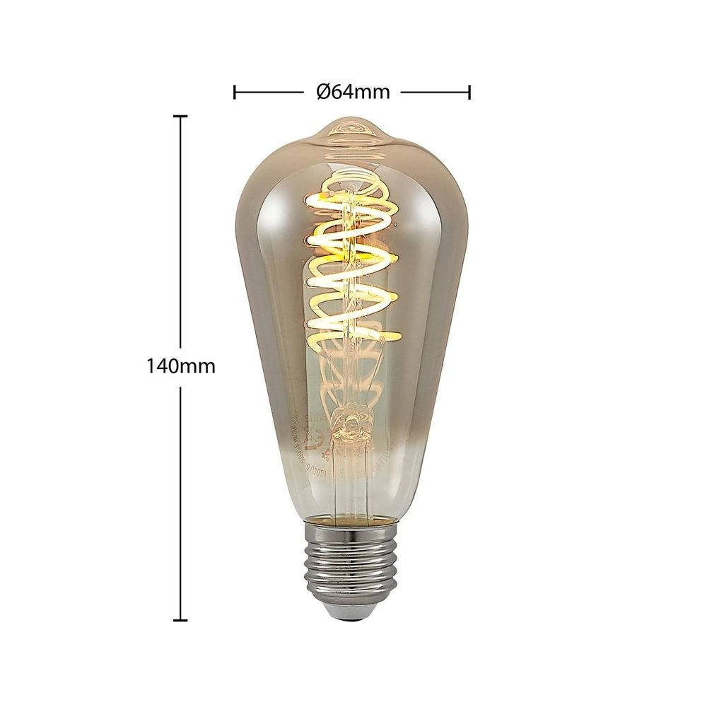 Calex ampoule LED rustique - couleur or - E14