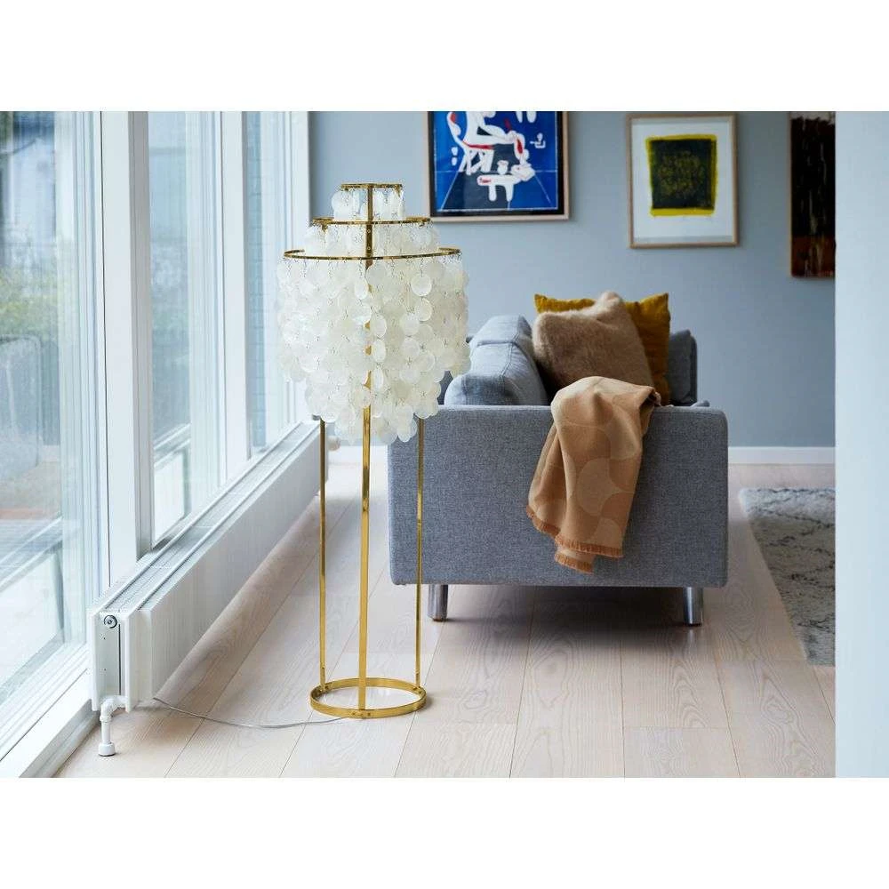 Buy Verpan Fun 1STM Floor lamp Brass/Seashell online - Peeq