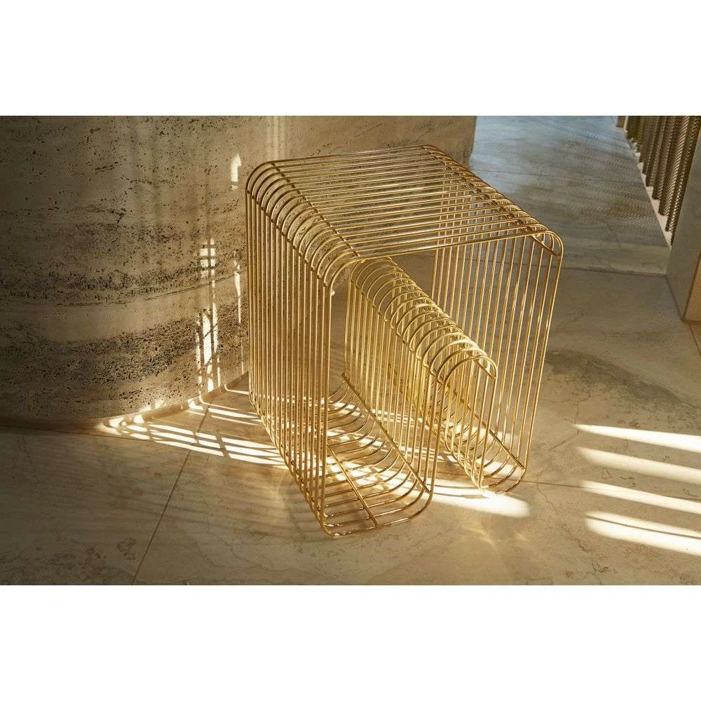 Curva Stool Gold AYTM Buy online