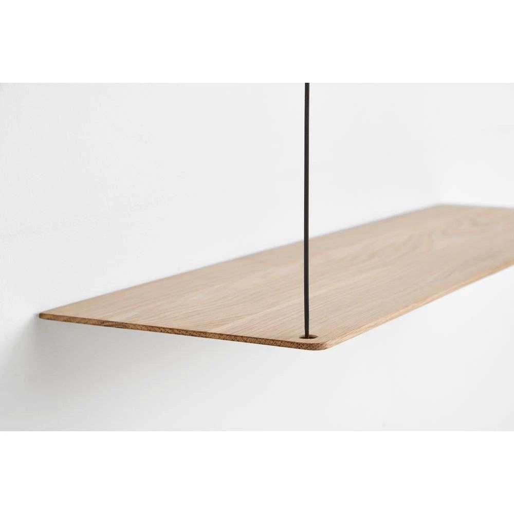 Woud Around wall hanger, large, white pigmented oak - brass