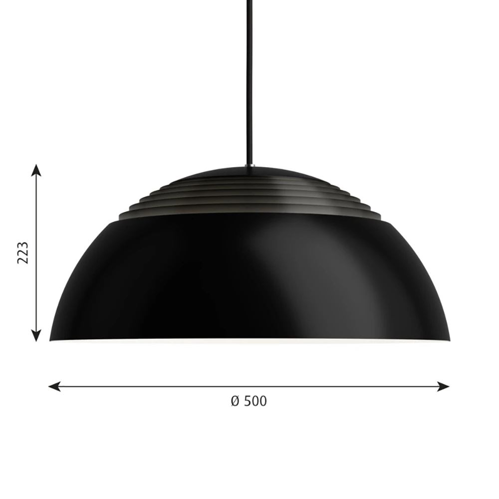 AJ Royal 500 LED Pendant Black - Louis Poulsen - Buy online