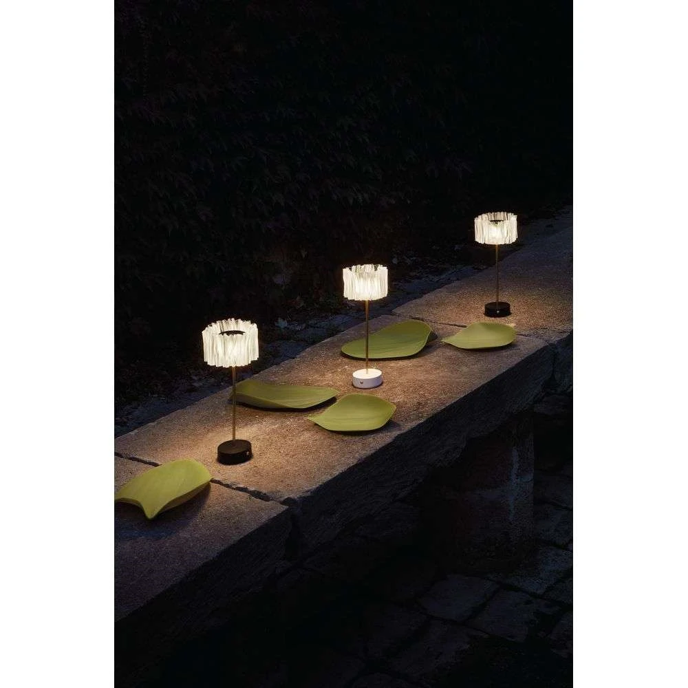 Cement Outdoor Cordless Table Lamp with Rechargeable Bulb