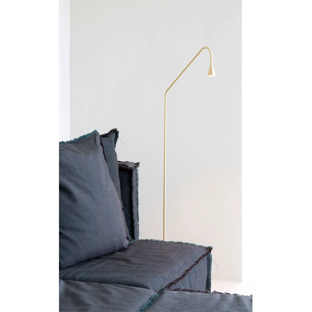 Trizo21 Austere Brushed Brass Floor Lamp designed by Hans Verstuyft – Enter  The Loft