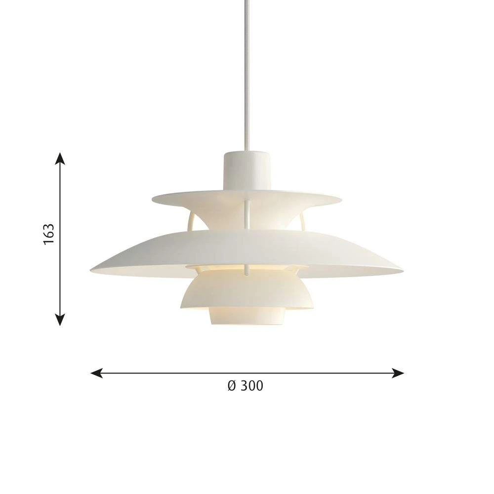 White PH5 Pendant Lights by Louis Poulsen, Set of 2 for sale at Pamono