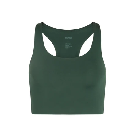 GIRLFRIEND COLLECTIVE Lou V-Back Bra in Moss Green NWT