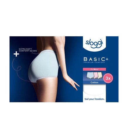 Sloggi Basic+Maxi 3-Pack maxi panty, multi • Price 21 €