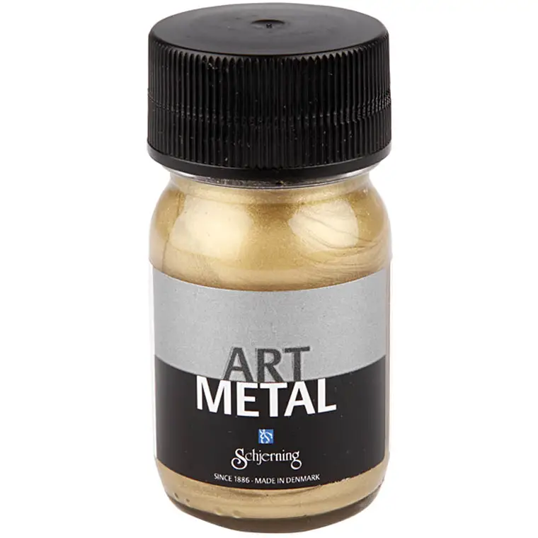 Art Metal maling, guld, 30ml - Køb Grafical.dk