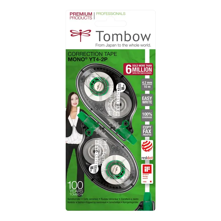 Tombow 68627, Original Mono Correction Tape, 2 / Pack, White
