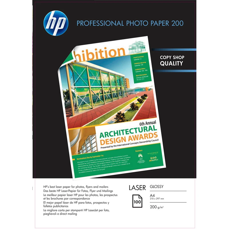 HP Everyday Carta Fotografica A4 per Stampanti Inkjet, 200 g/m²