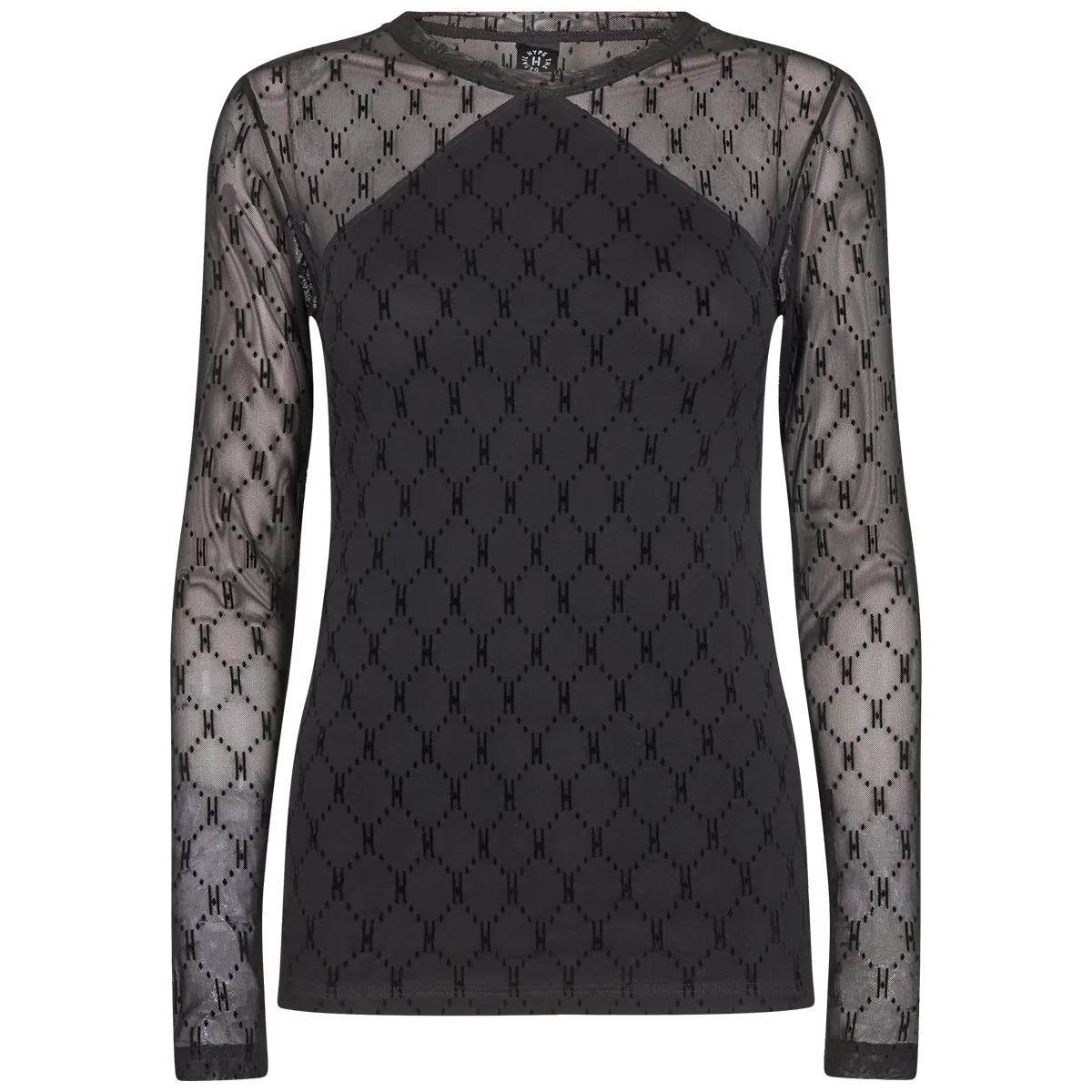 HYPE THE DETAIL MESH BLOUSE, BLACK