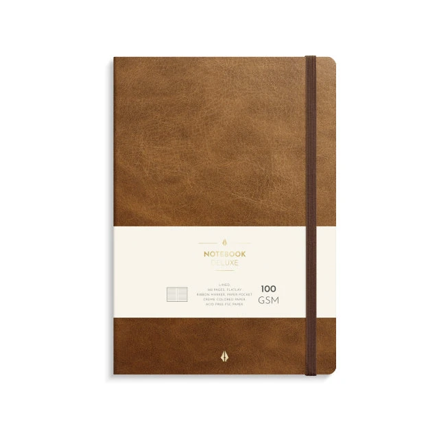 Notebook Deluxe B5 brown » Køb online hos LINDS.dk