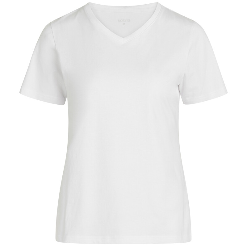 Billede af Norvig Ladies V-neck T-shirt, Farve: Hvid, Størrelse: L, Dame hos Netlingeri.dk